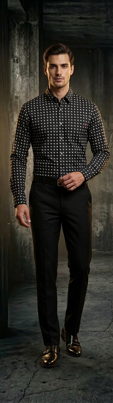 Mufti Midnight Black Dress Shirt