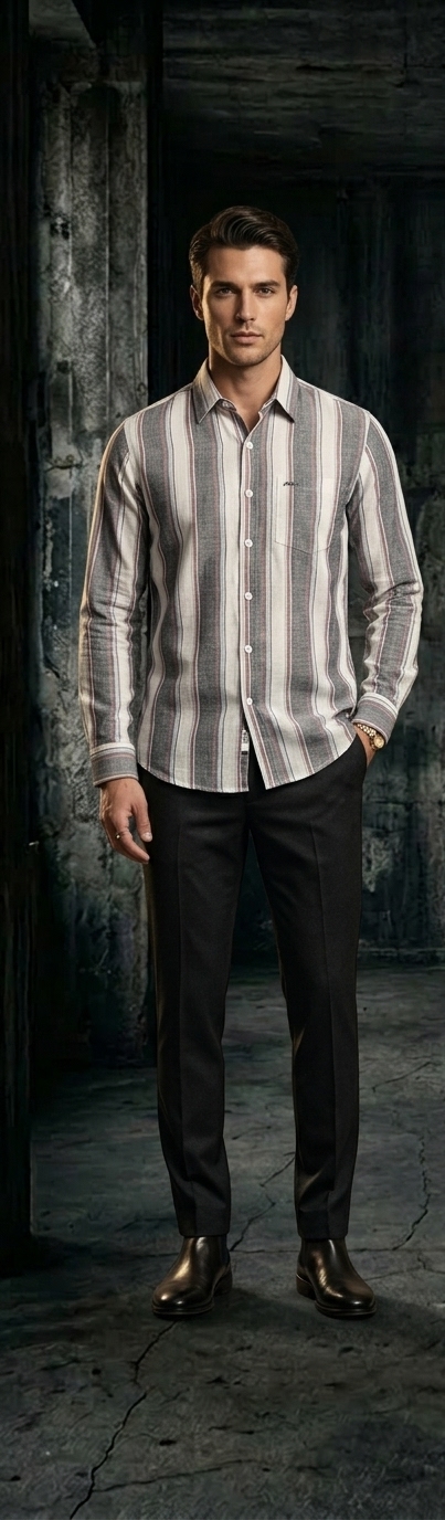 Classic Striped Dress Shirt